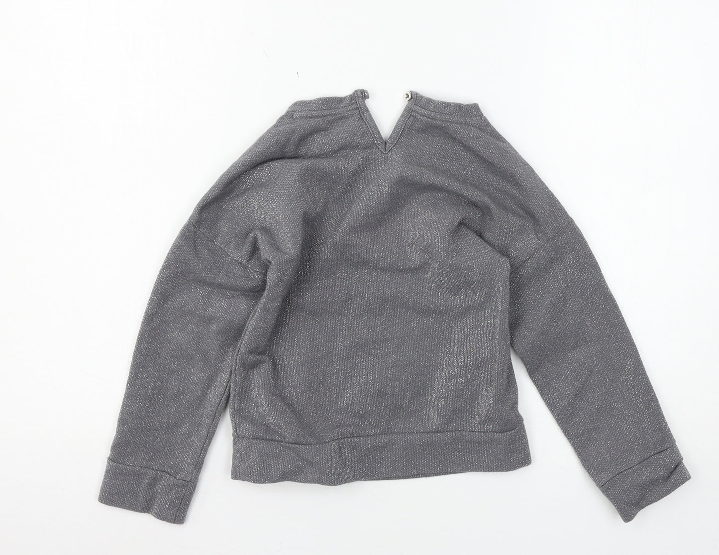 TU Girls Grey  Jersey Pullover Sweatshirt Size 7 Years