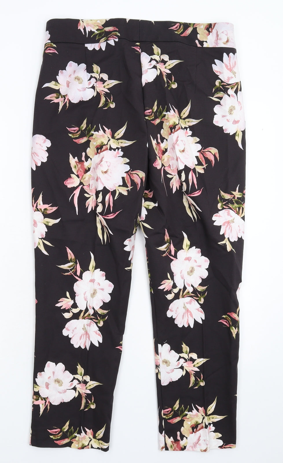 F&F Womens Grey Floral  Trousers  Size 12 L24 in