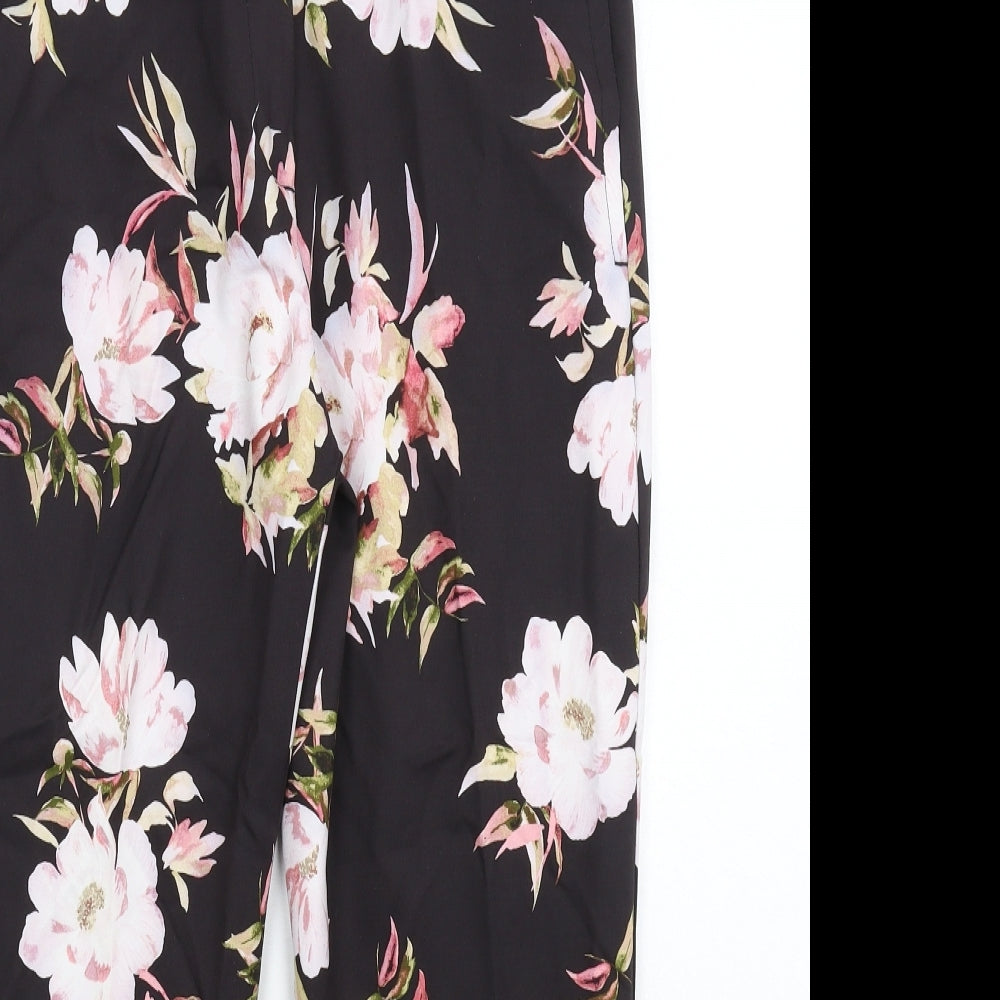 F&F Womens Grey Floral  Trousers  Size 12 L24 in