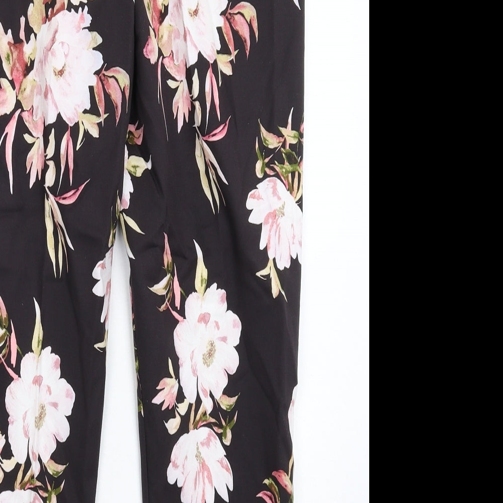 F&F Womens Grey Floral  Trousers  Size 12 L24 in