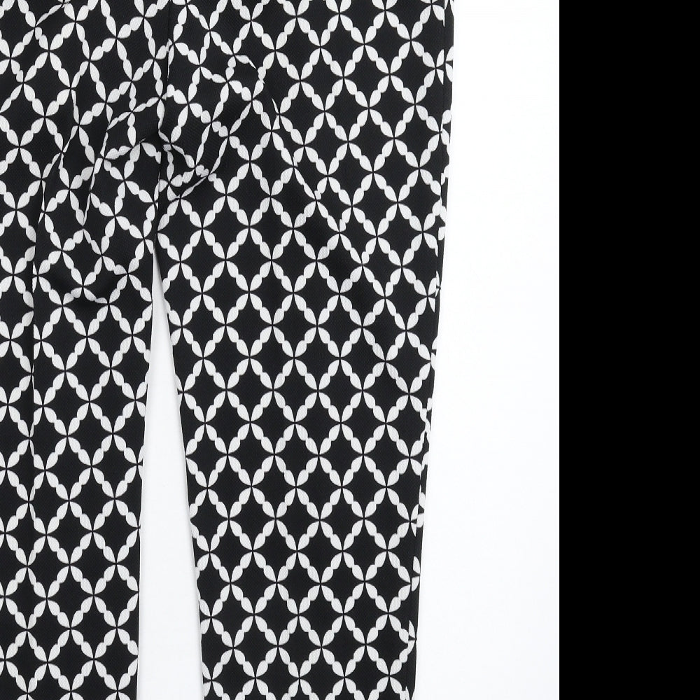 George Womens Black Geometric  Trousers  Size 12 L26 in