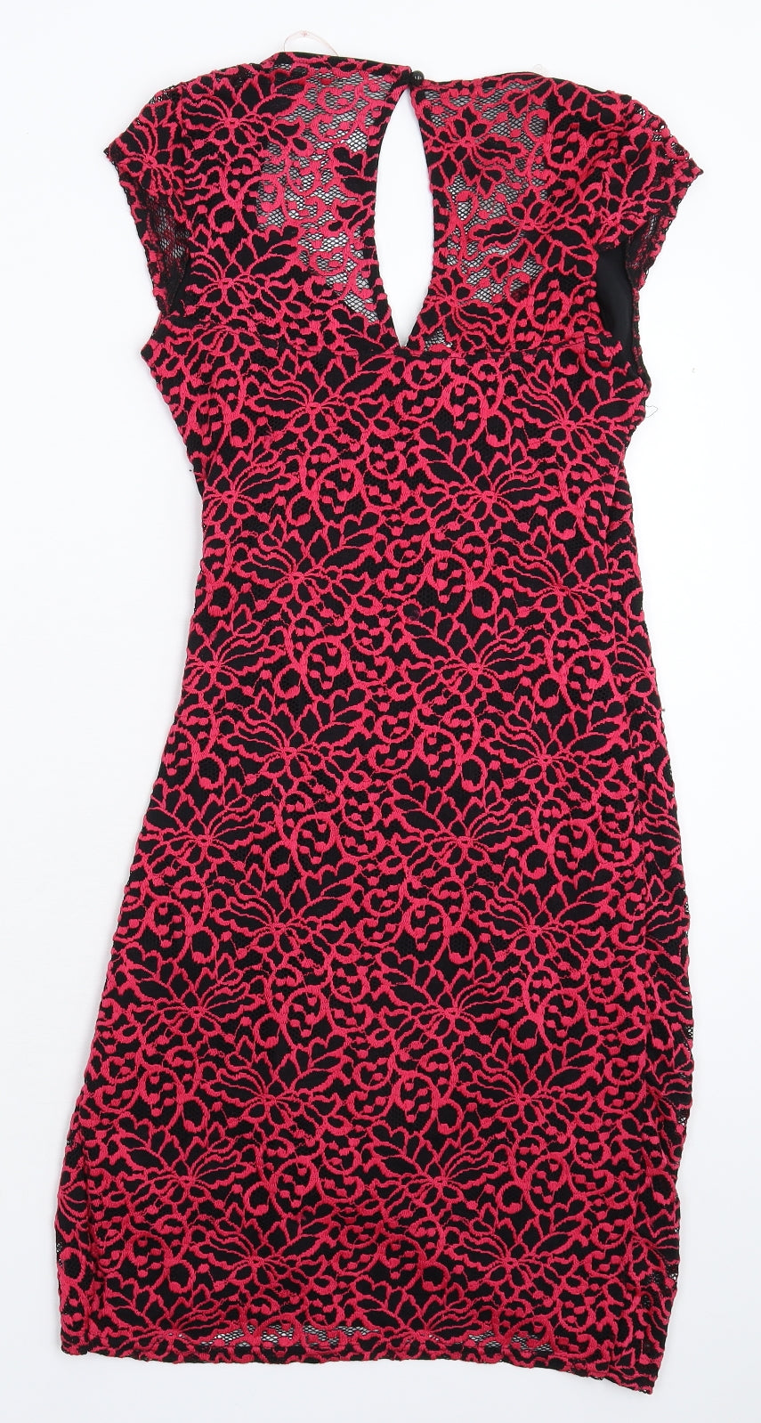 Lipsy Womens Pink Floral  Bodycon  Size 10