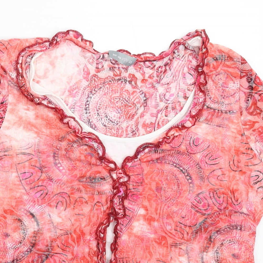 Per Una Womens Multicoloured   Basic T-Shirt Size 22