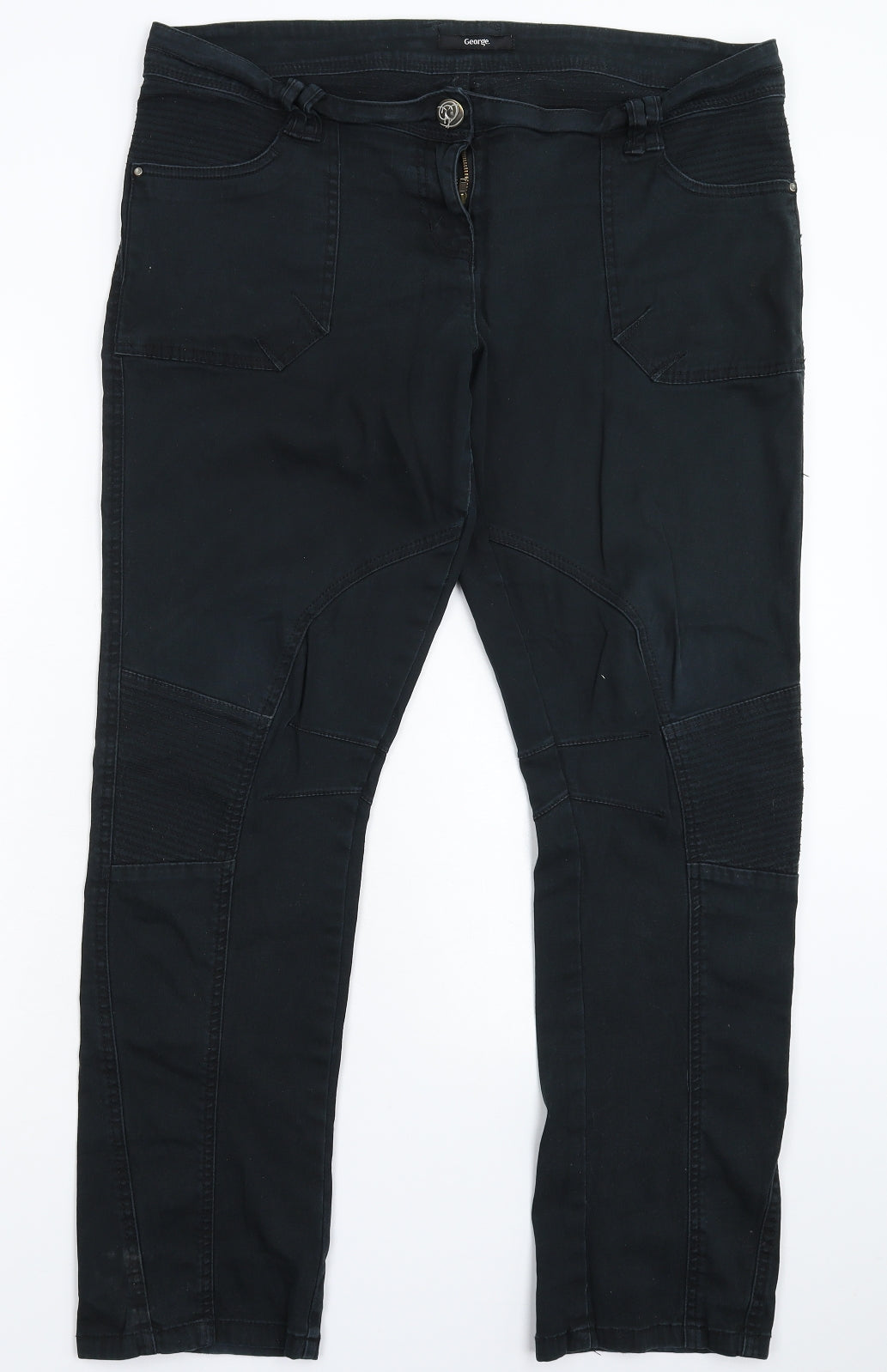 George Womens Blue  Denim Straight Jeans Size 16 L30 in
