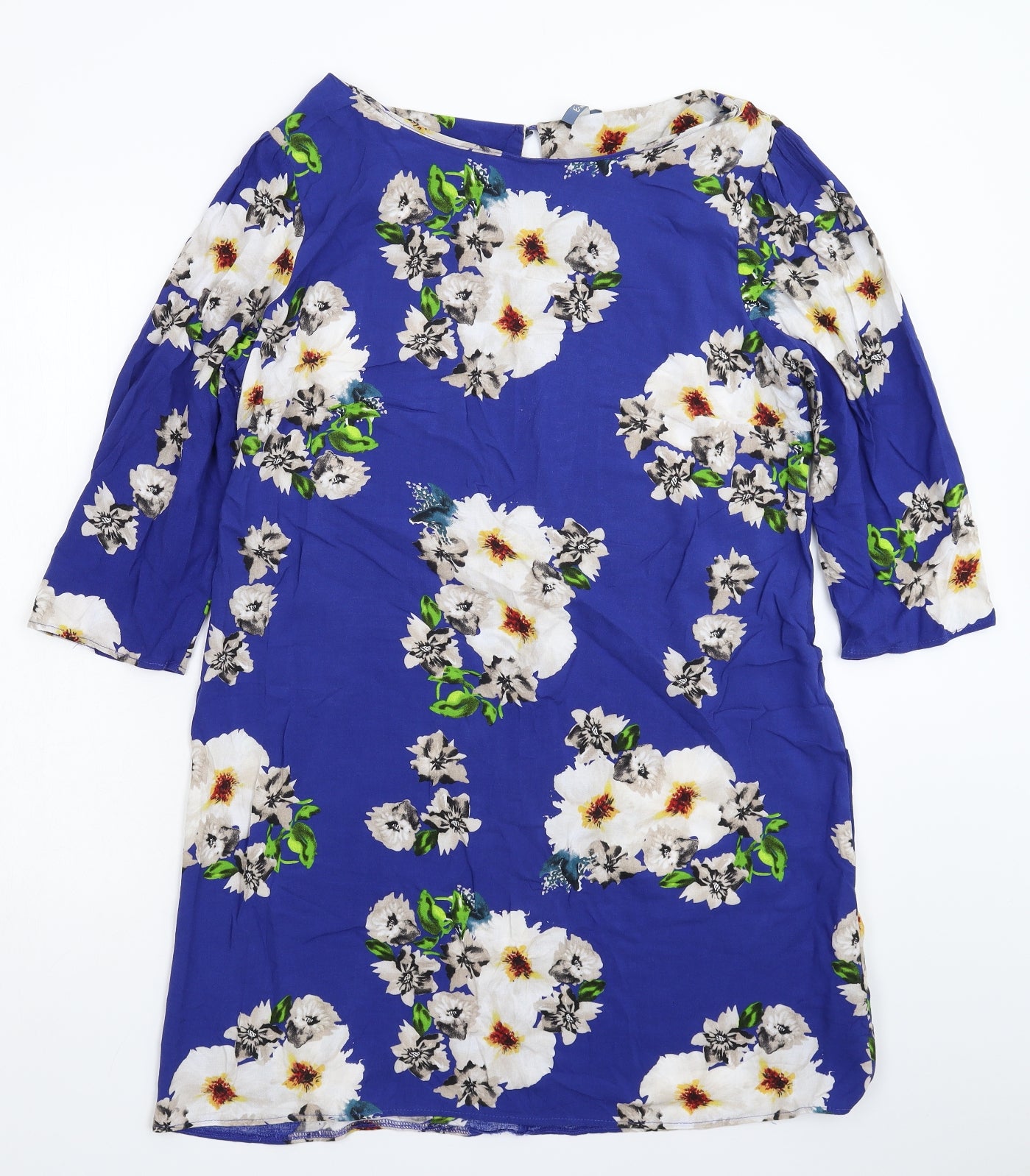 E-vie Womens Blue Floral  Mini  Size 16