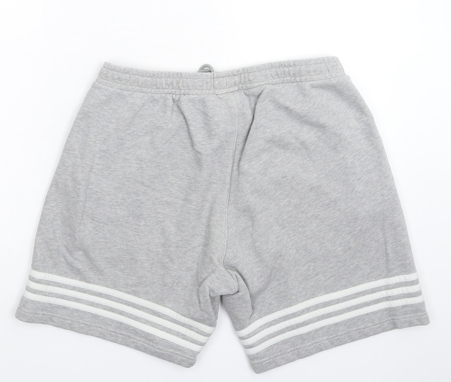 adidas Mens Grey Striped  Sweat Shorts Size L