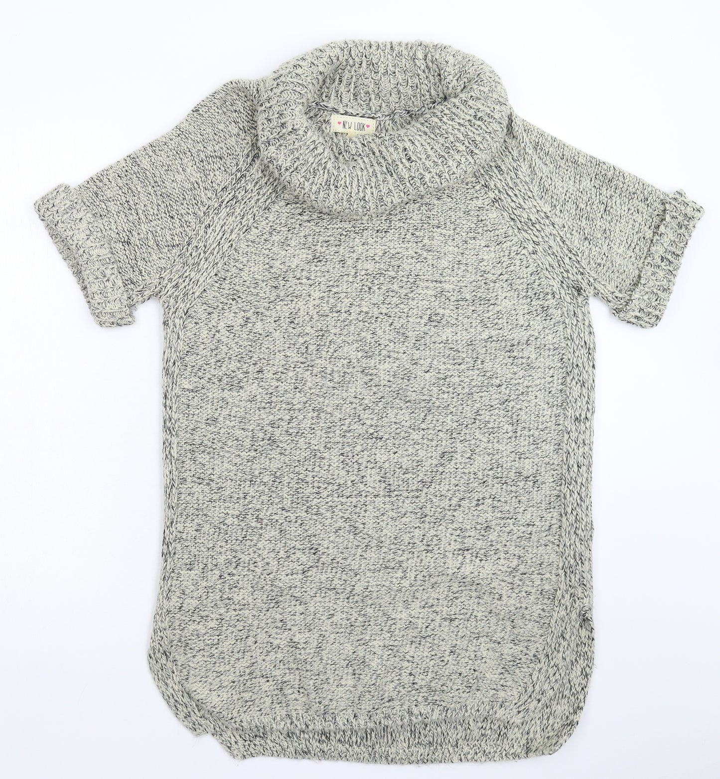 New Look Womens Grey  Knit Jumper Dress  Size L