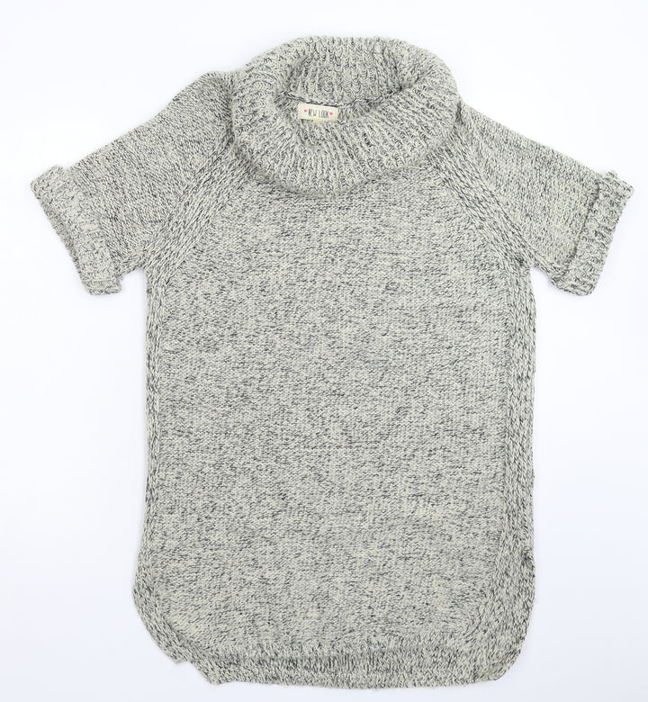 New Look Womens Grey  Knit Jumper Dress  Size L