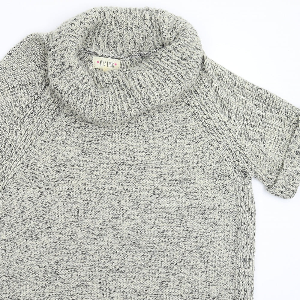 New Look Womens Grey  Knit Jumper Dress  Size L