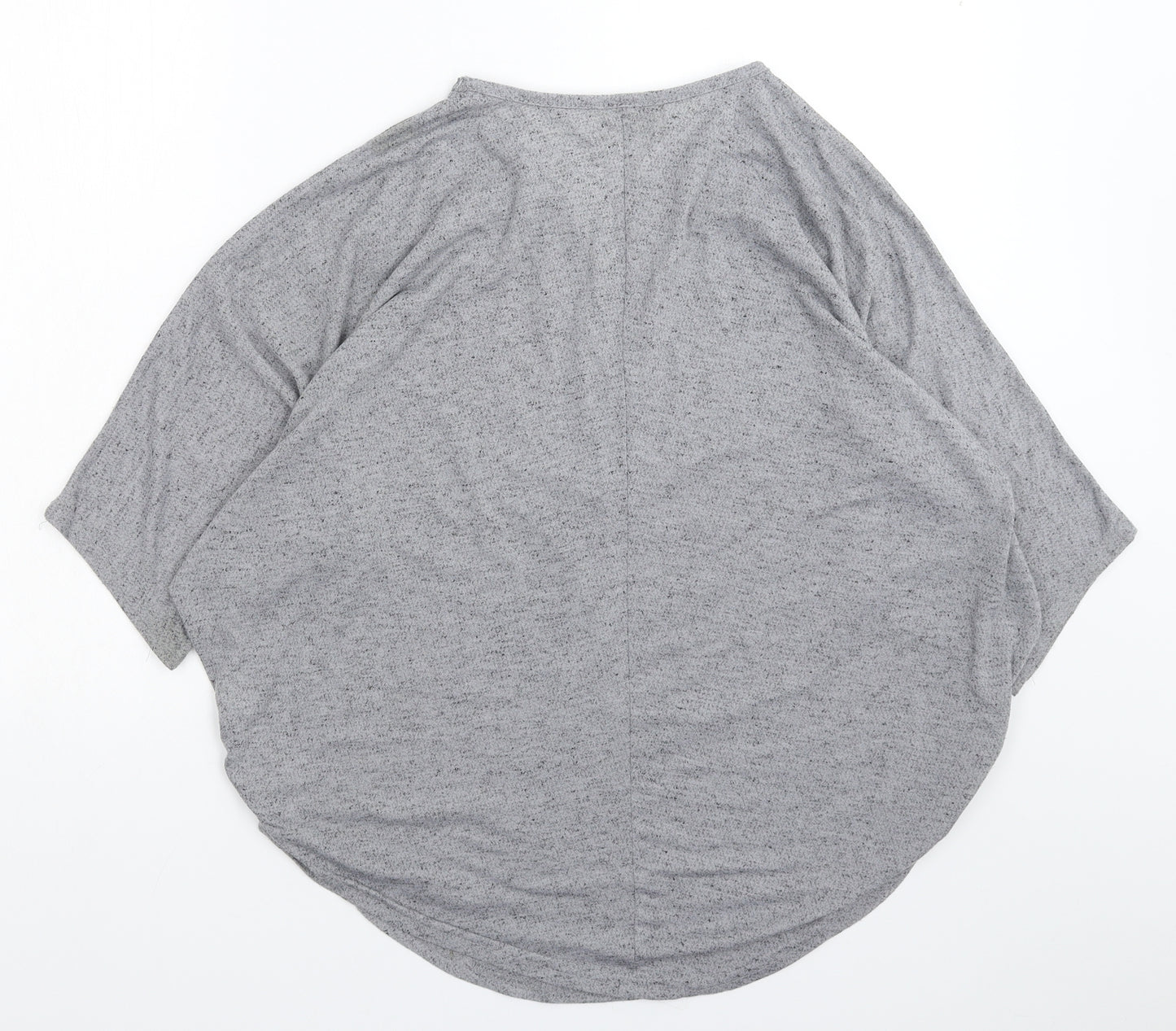Voulez-Vous Womens Grey   Basic T-Shirt Size L  - Oversized