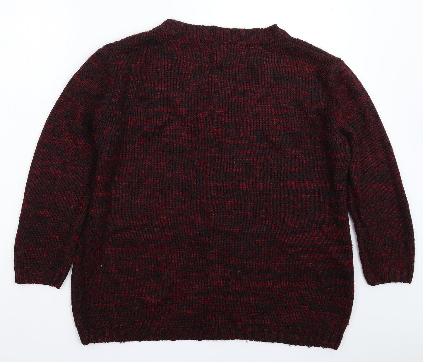 Papaya Womens Red  Knit Pullover Jumper Size 14