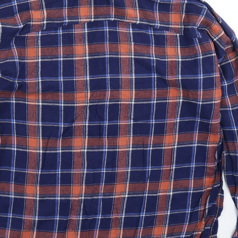 New Look Womens Multicoloured Check  Basic Button-Up Size 12