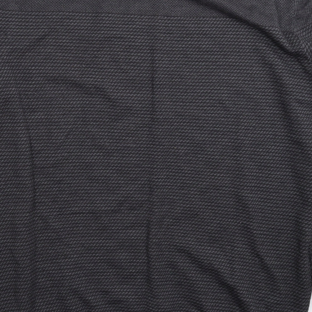 REMUS Mens Grey Geometric Knit Pullover Jumper Size 2XL