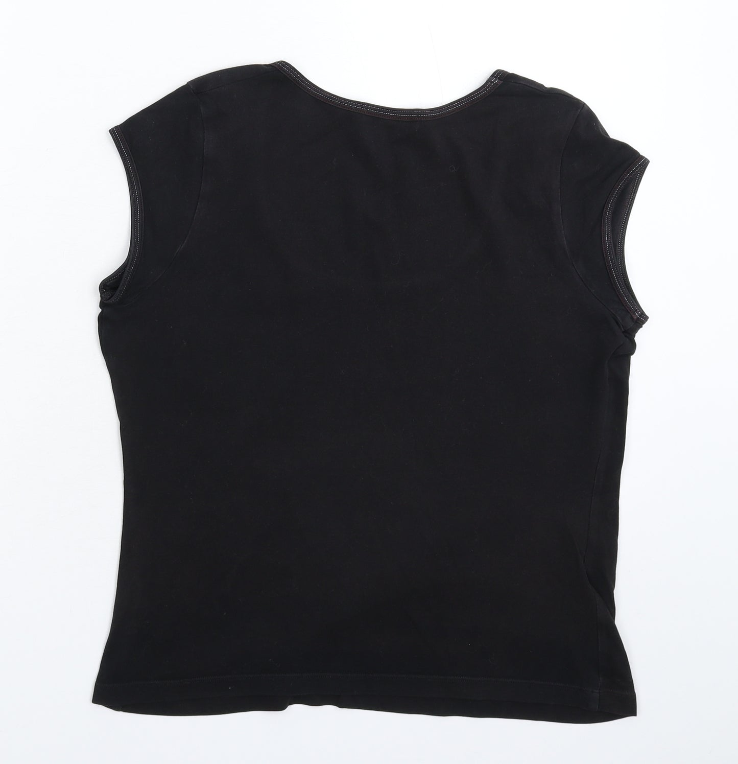 Marks and Spencer Womens Black   Basic T-Shirt Size 16
