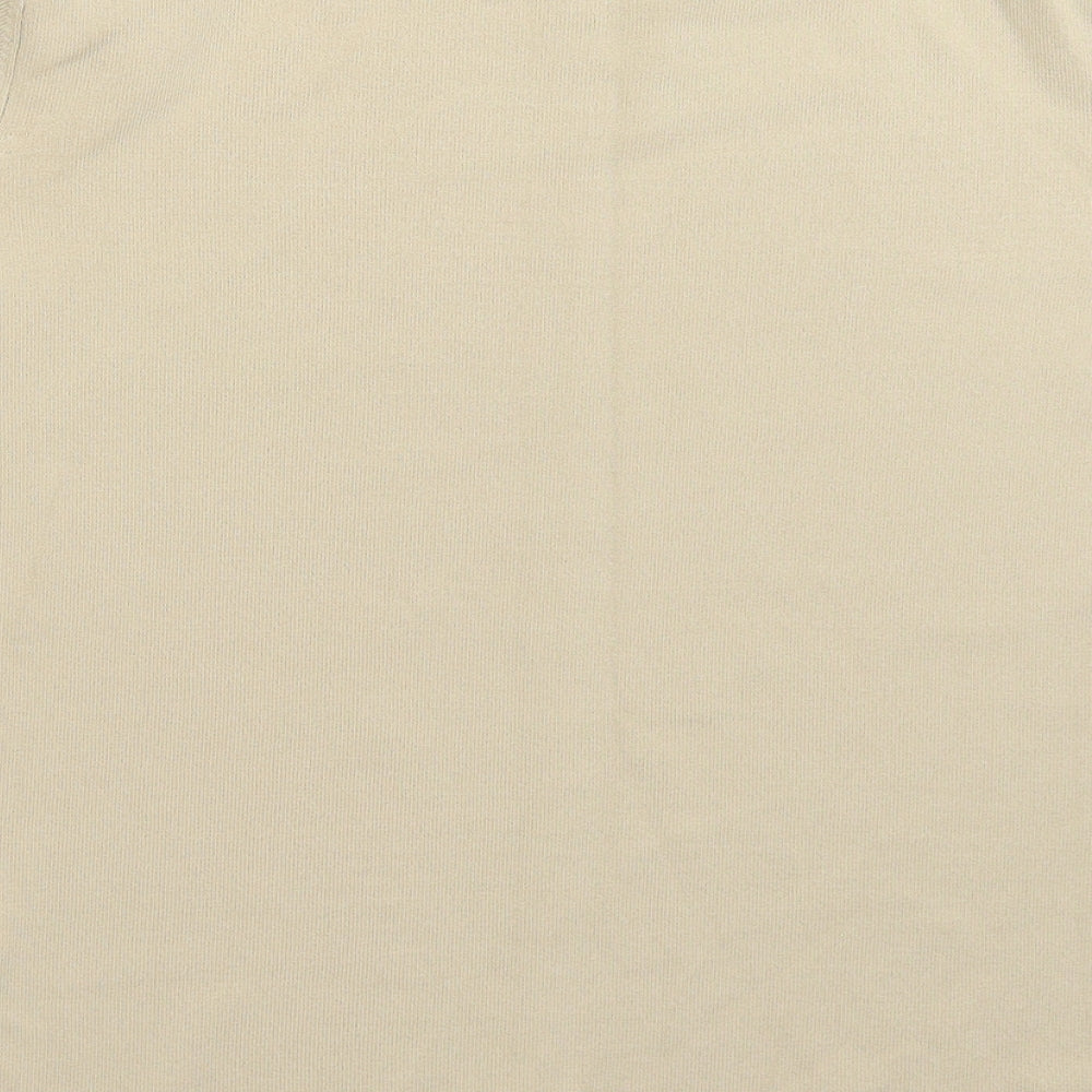 Frank Saul Womens Beige  Knit Pullover Jumper Size L