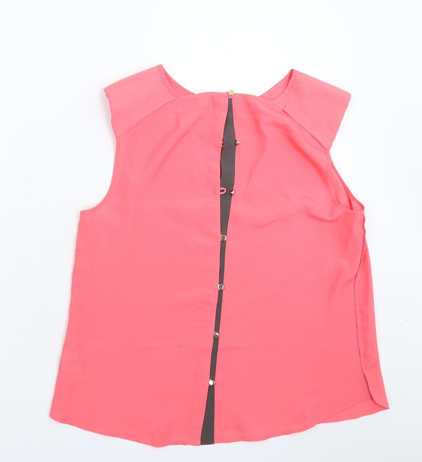 Oasis Womens Pink  Satin Basic Blouse Size 16