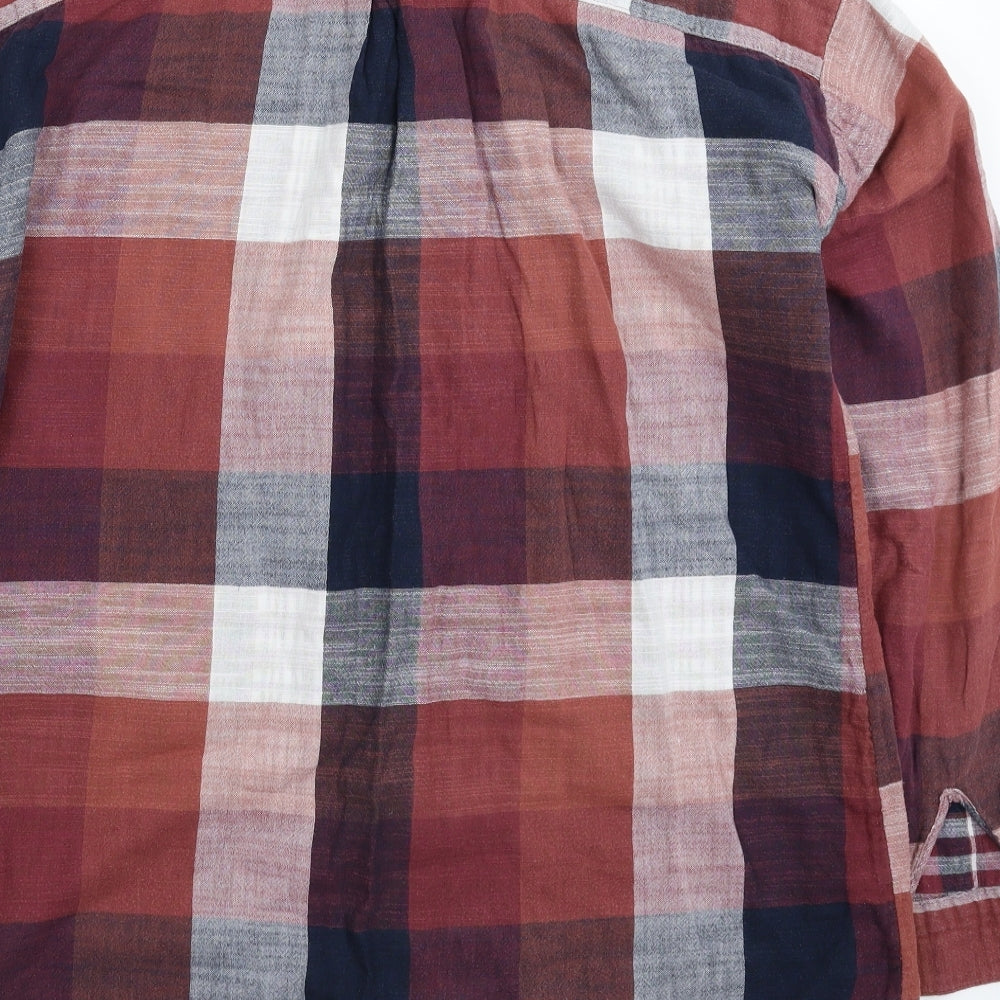 NEXT Womens Multicoloured Check  Basic Button-Up Size 16  - Oversized