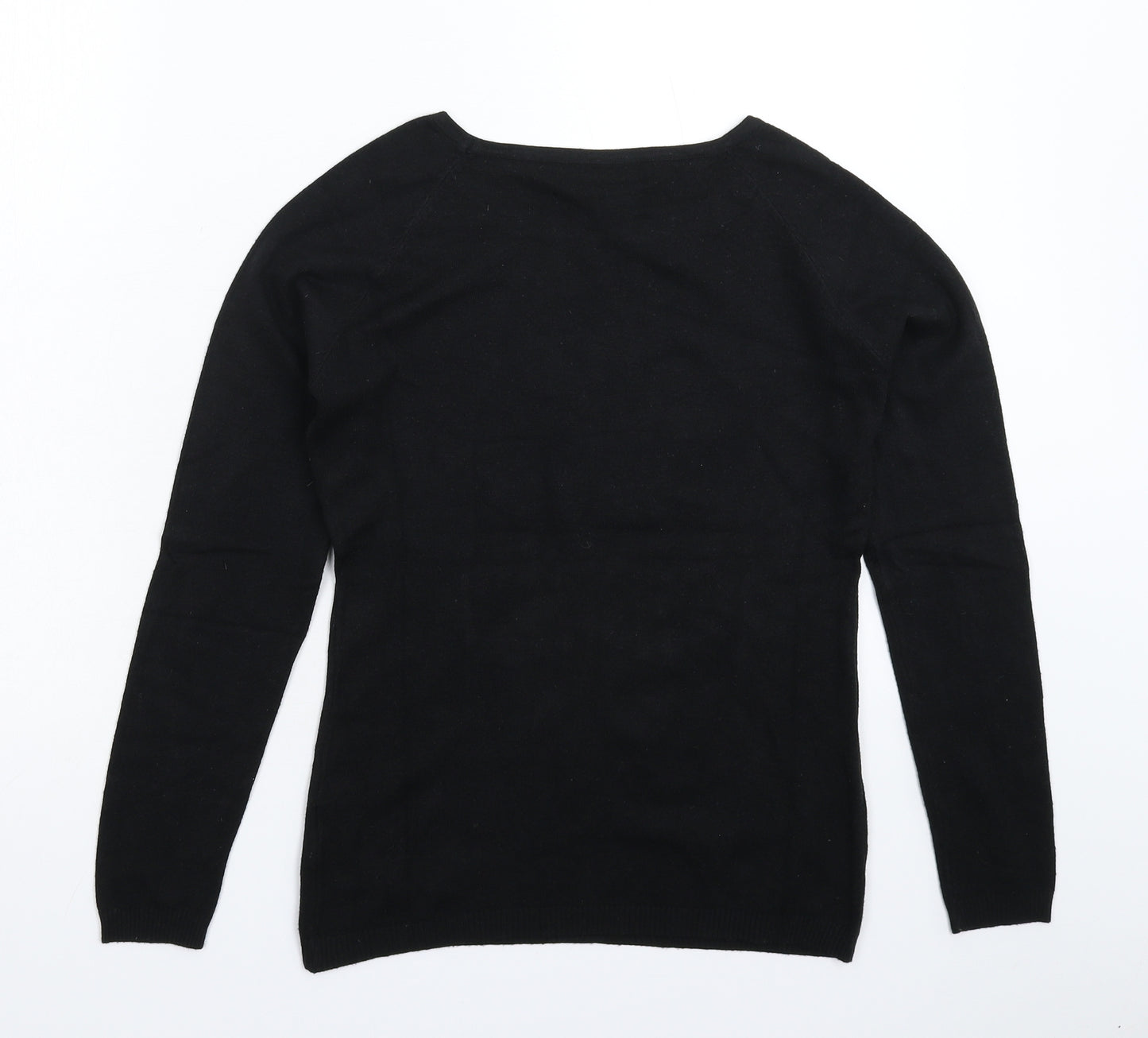 Miss Kiss Womens Black  Knit Pullover Jumper Size L