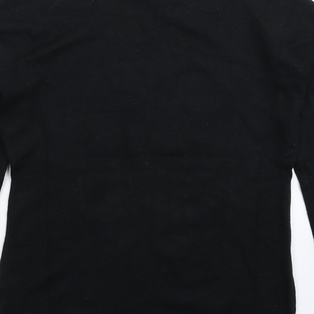 Miss Kiss Womens Black  Knit Pullover Jumper Size L