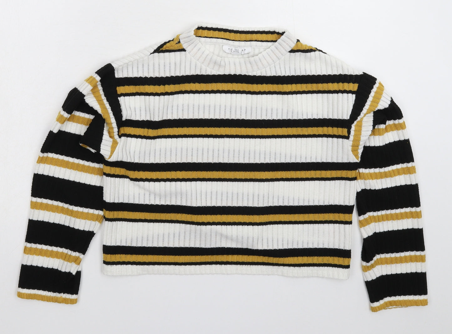 Topshop Womens Multicoloured Striped  Pullover Jumper Size 4