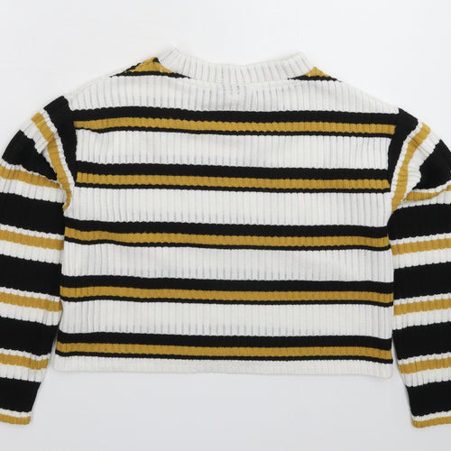 Topshop Womens Multicoloured Striped  Pullover Jumper Size 4