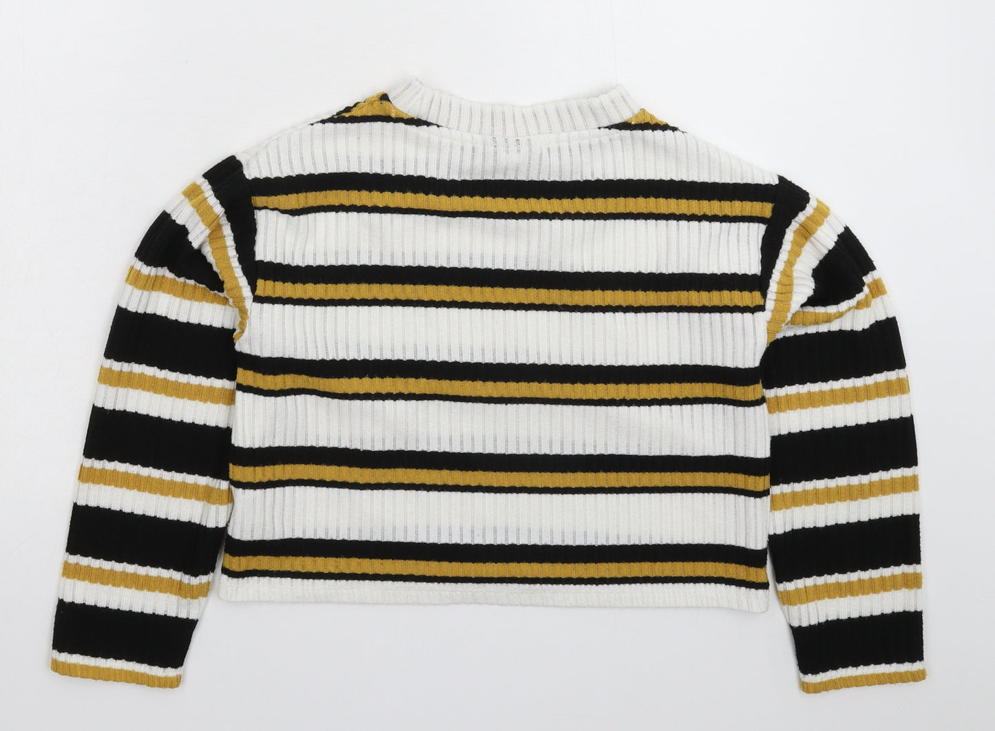 Topshop Womens Multicoloured Striped  Pullover Jumper Size 4