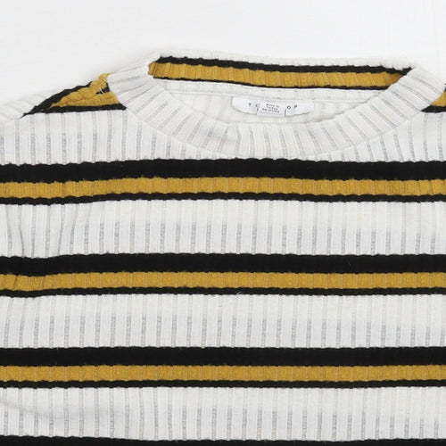 Topshop Womens Multicoloured Striped  Pullover Jumper Size 4