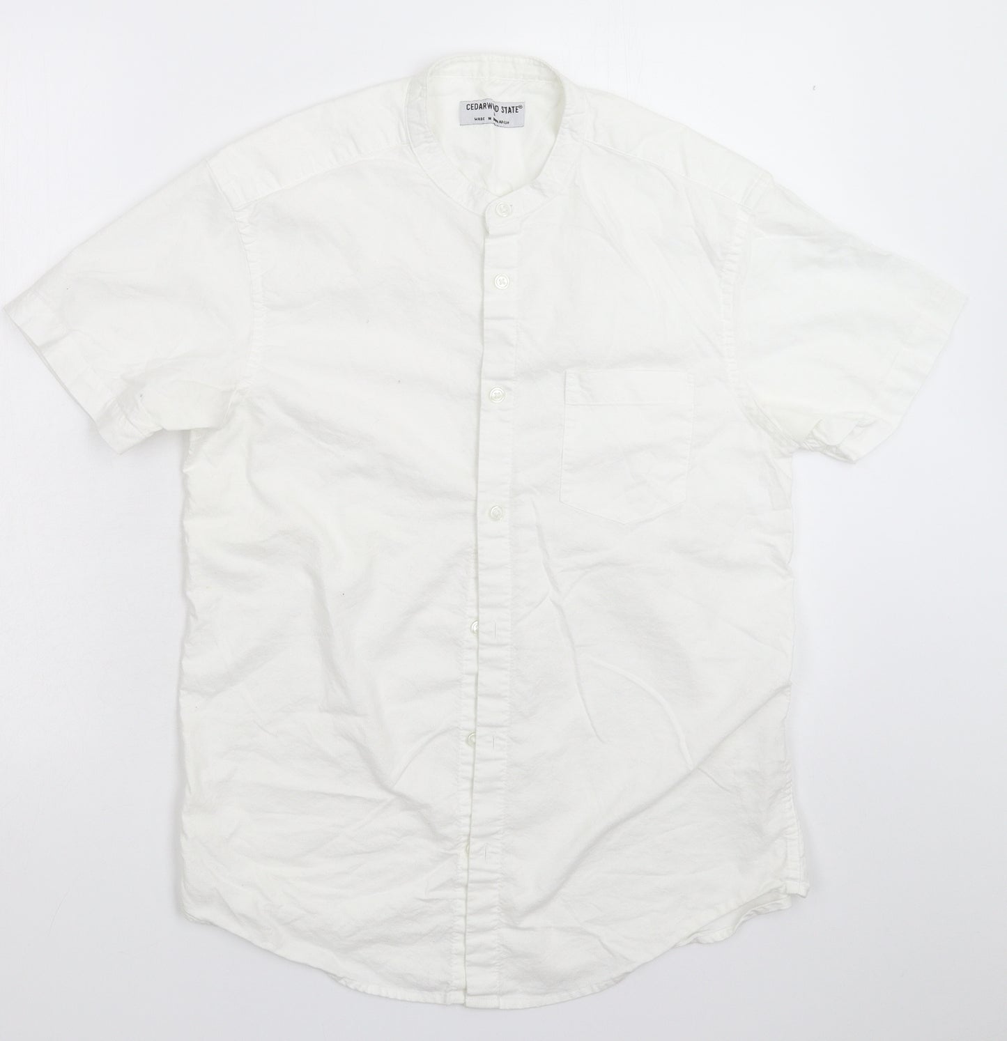 Cedar Wood State Mens White    Button-Up Size M
