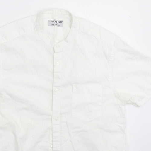Cedar Wood State Mens White    Button-Up Size M