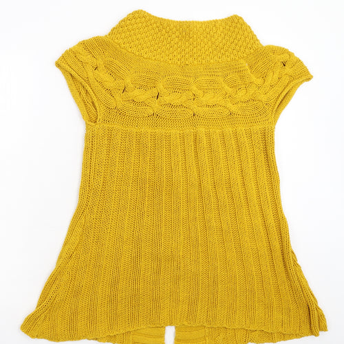 Lakeland Womens Yellow  Knit Cardigan Jumper Size 10