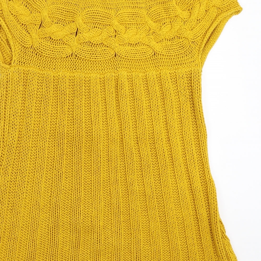 Lakeland Womens Yellow  Knit Cardigan Jumper Size 10