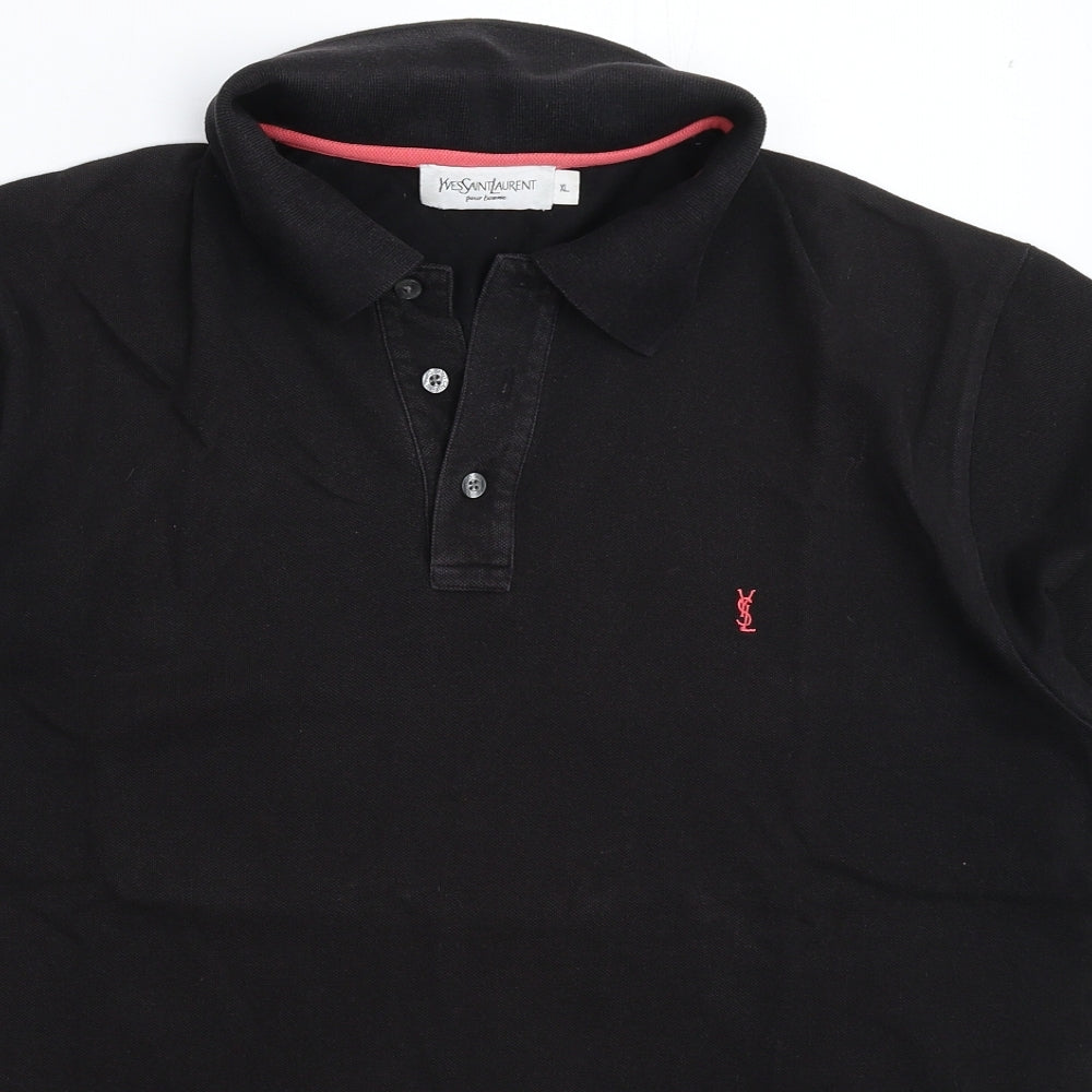 Yves Saint Laurent Mens Black    Polo Size XL