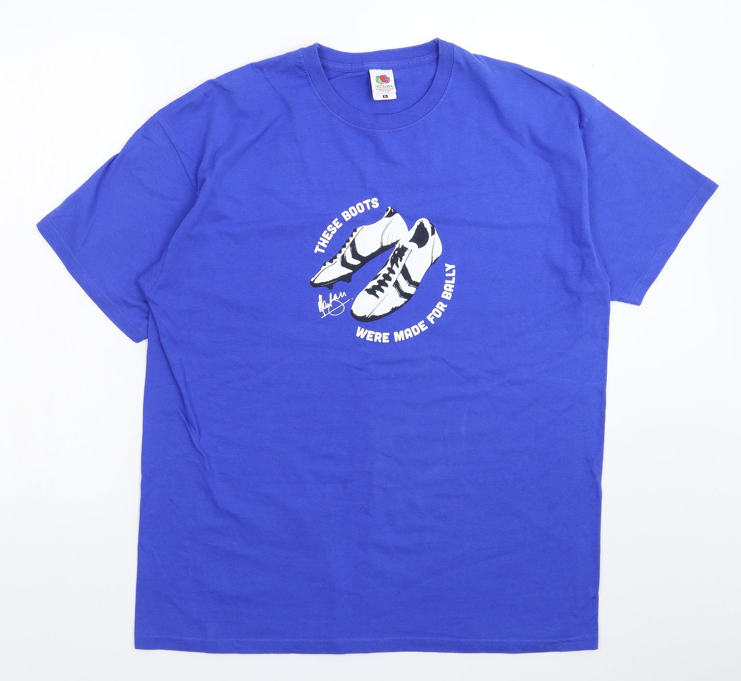 Fruit of the Loom Mens Blue    T-Shirt Size XL