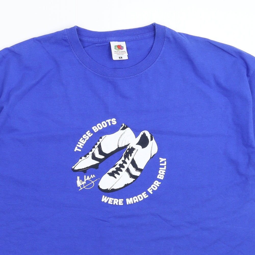 Fruit of the Loom Mens Blue    T-Shirt Size XL