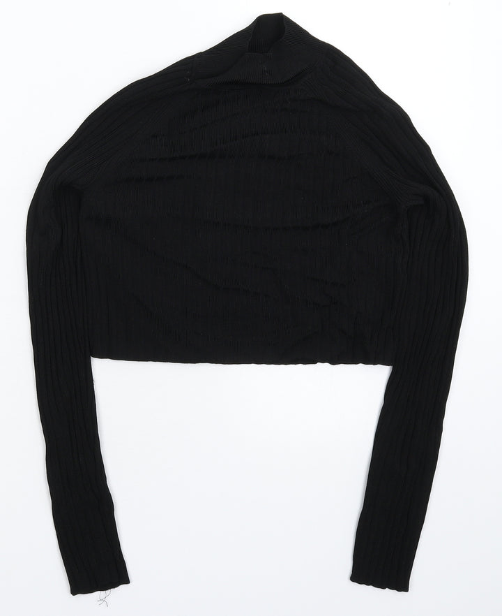 Topshop Womens Black  Knit Pullover Jumper Size 12