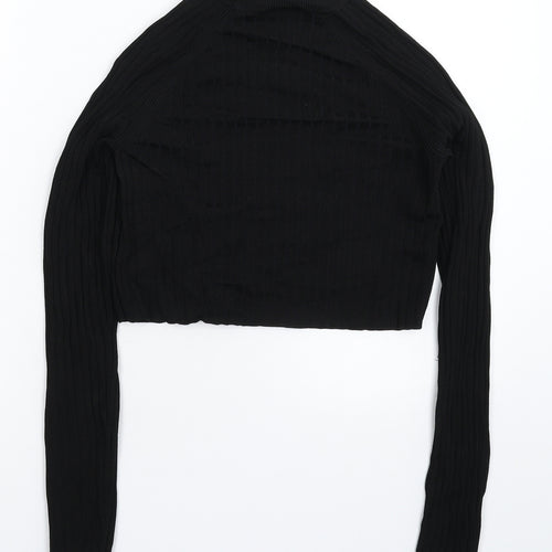 Topshop Womens Black  Knit Pullover Jumper Size 12