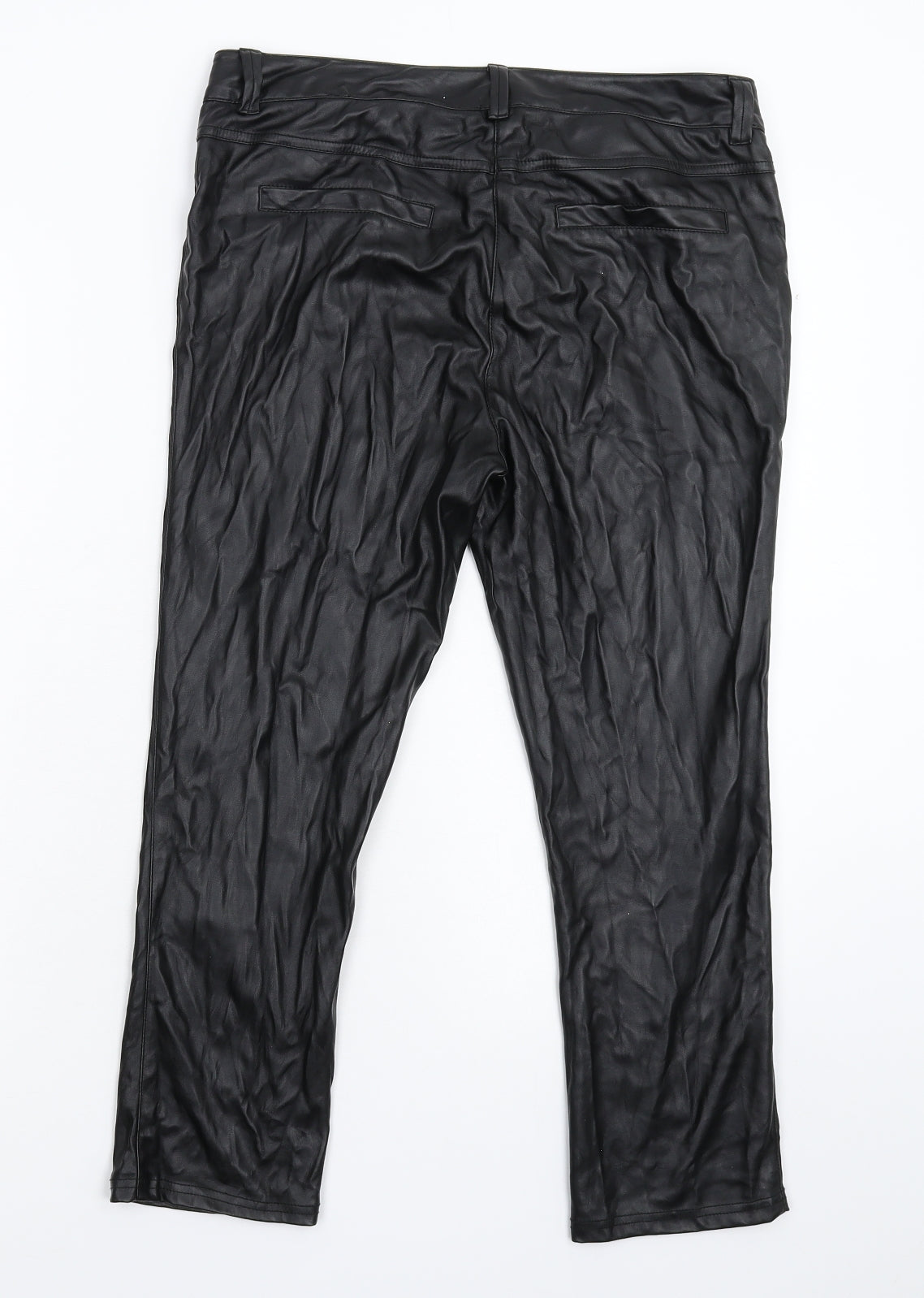 South Womens Black   Cropped Trousers Size 12 L23 in