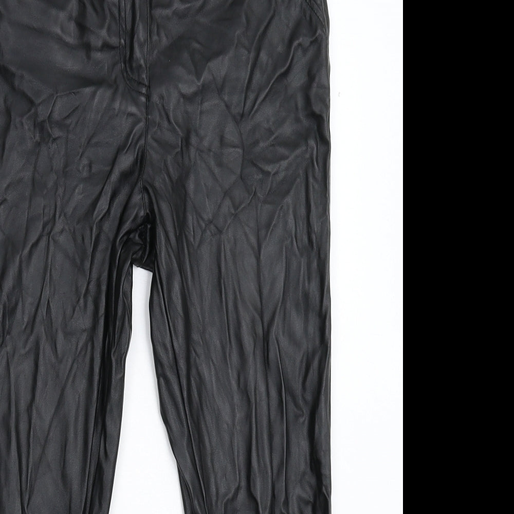South Womens Black   Cropped Trousers Size 12 L23 in