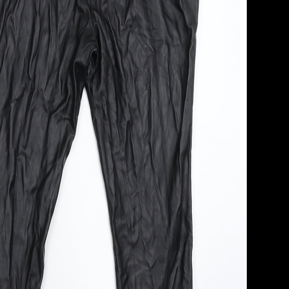 South Womens Black   Cropped Trousers Size 12 L23 in