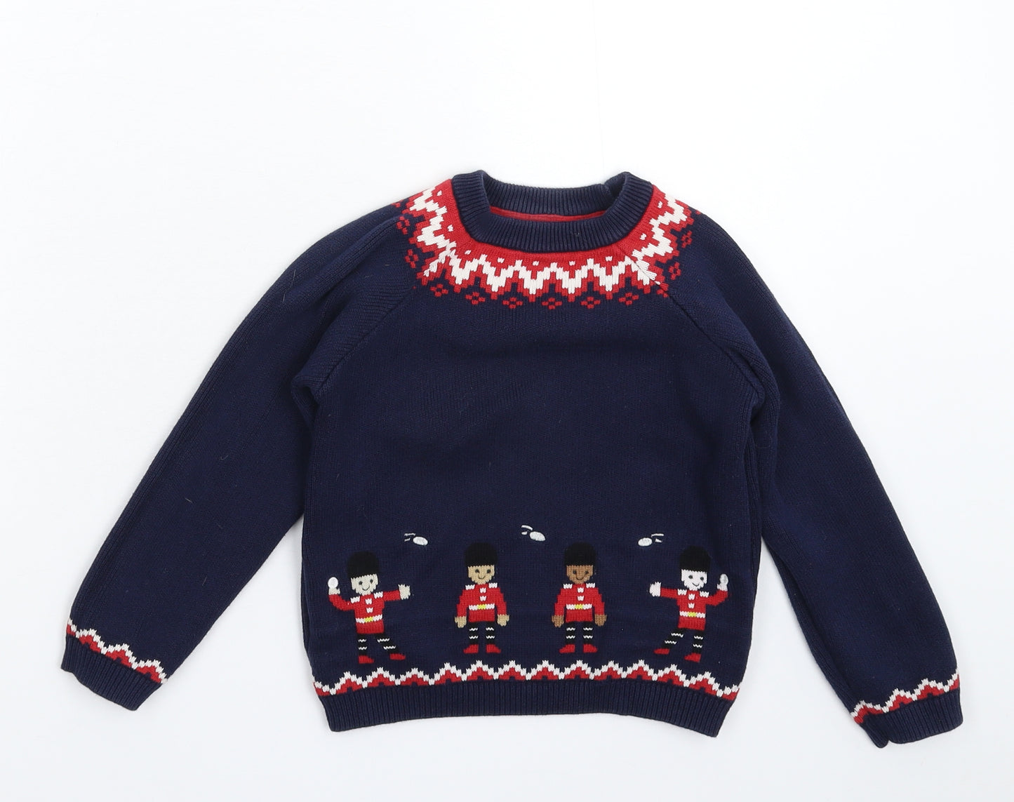 Marks and Spencer Boys Blue  Knit Pullover Jumper Size 4-5 Years