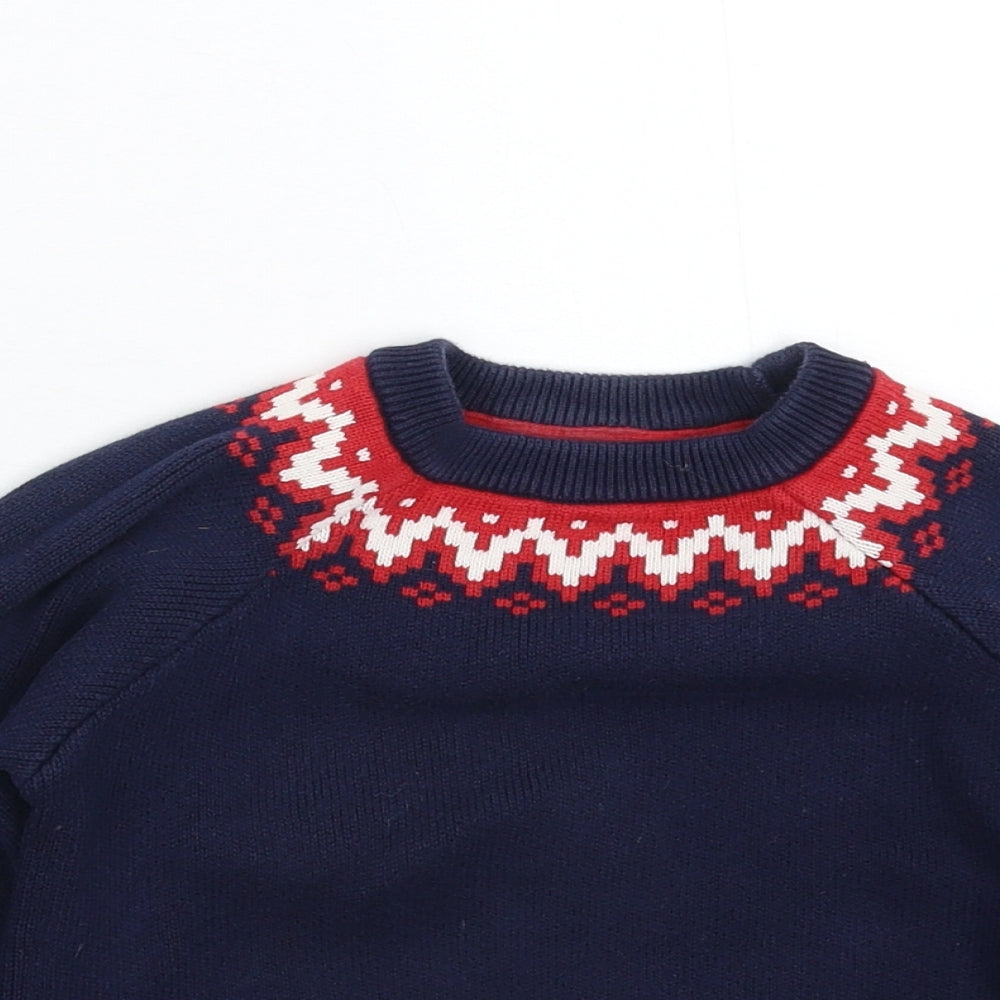 Marks and Spencer Boys Blue  Knit Pullover Jumper Size 4-5 Years