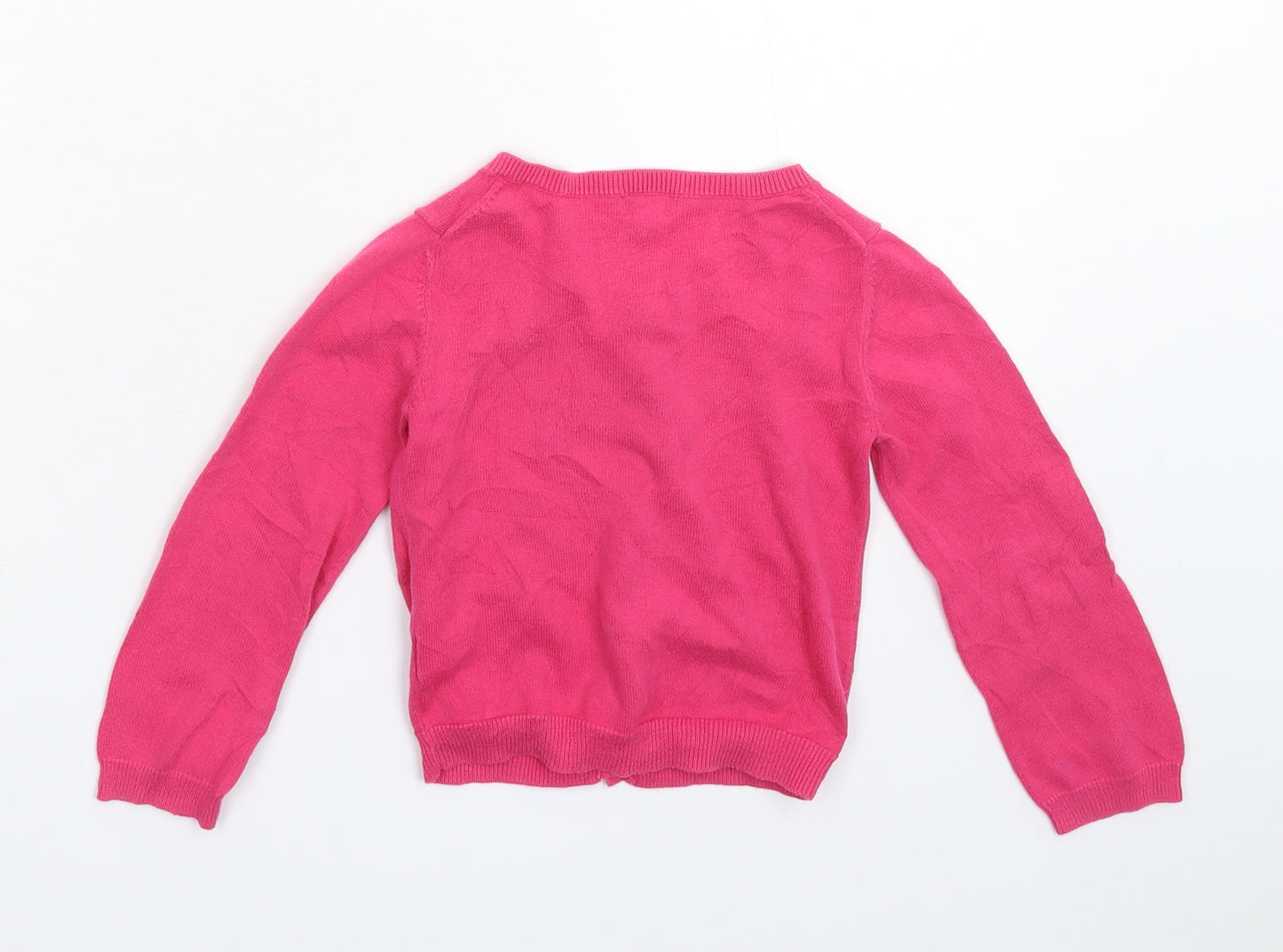 Gap Girls Pink  Knit Cardigan Jumper Size 4 Years