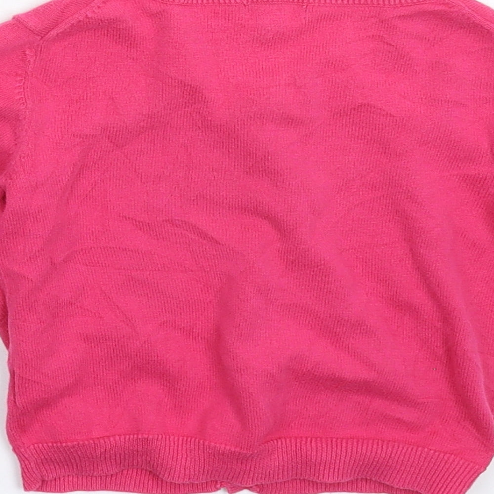 Gap Girls Pink  Knit Cardigan Jumper Size 4 Years