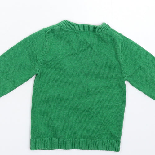 NEXT Baby Green  Knit Pullover Jumper Size 12-18 Months  - Christmas