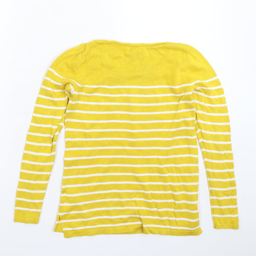Old Navy Womens Yellow Striped Knit Pullover Jumper Size S
