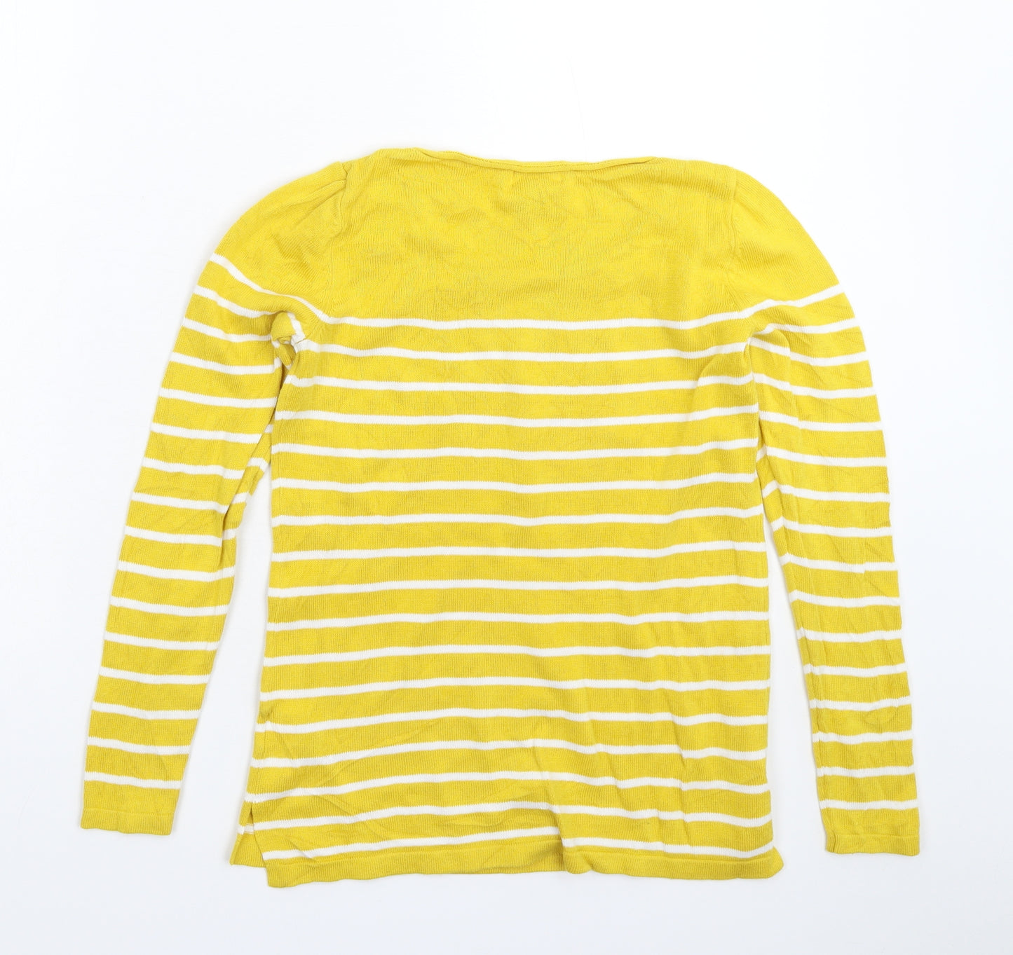 Old Navy Womens Yellow Striped Knit Pullover Jumper Size S