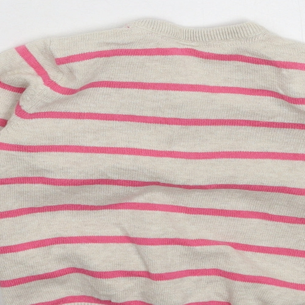 H&M Baby Grey Striped Knit Cardigan Jumper Size 12-18 Months