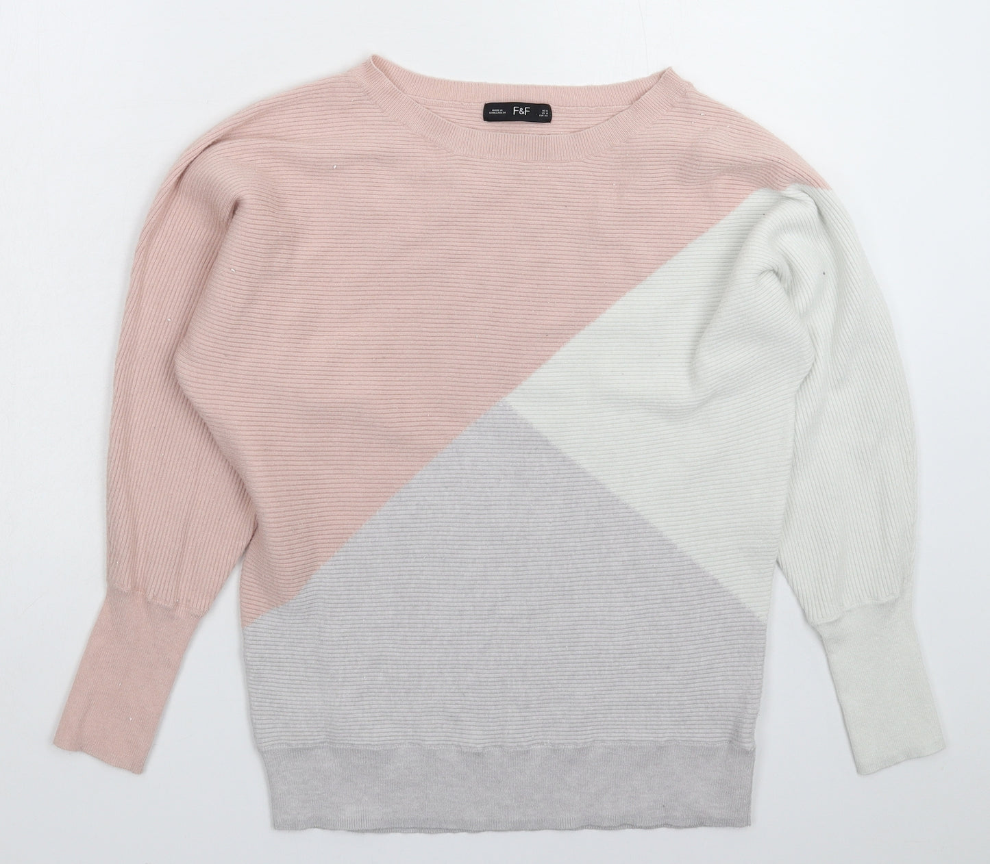 F&F Womens Multicoloured  Knit Pullover Jumper Size 12