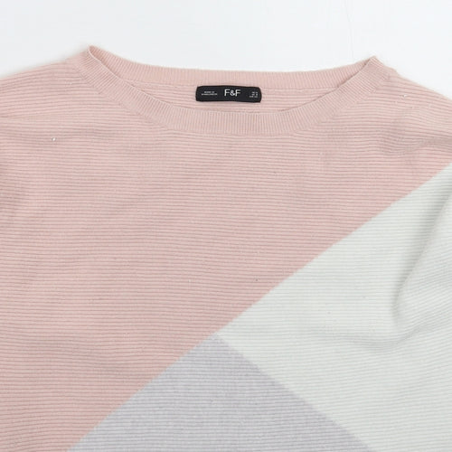 F&F Womens Multicoloured  Knit Pullover Jumper Size 12