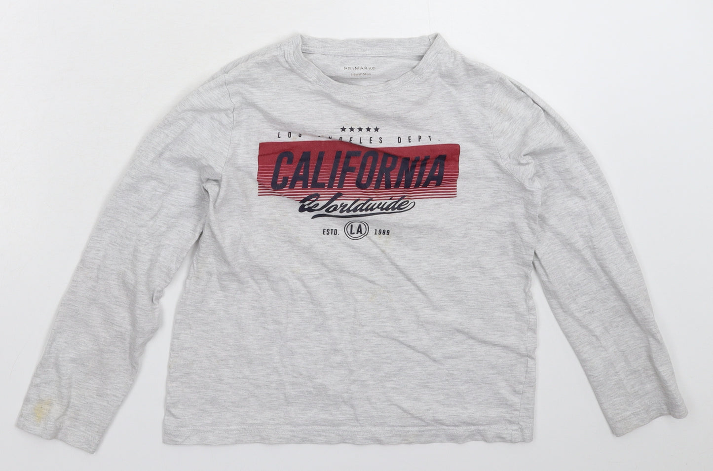 Primark Boys Grey   Basic T-Shirt Size 8-9 Years
